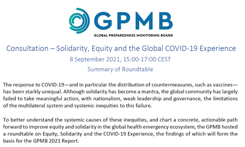 Solidarity, Equity and the Global COVID-19 Experience